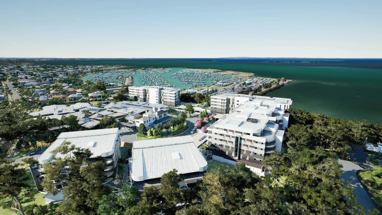 Birds eye view of The Village Manly