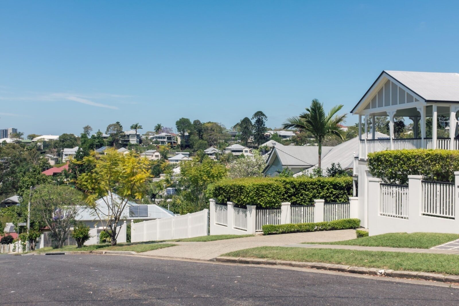 A Queenslander in a Brisbane street.