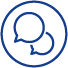 circle icon with speech bubble inside it