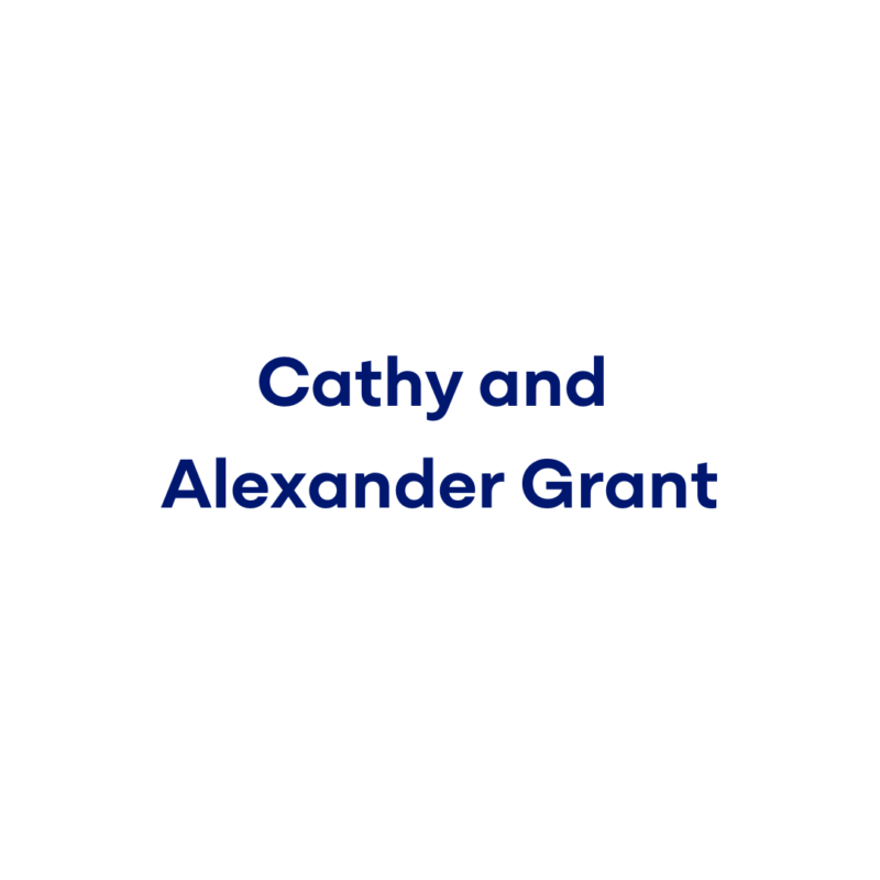 Donor recognition - Cathy and Alexander Grant