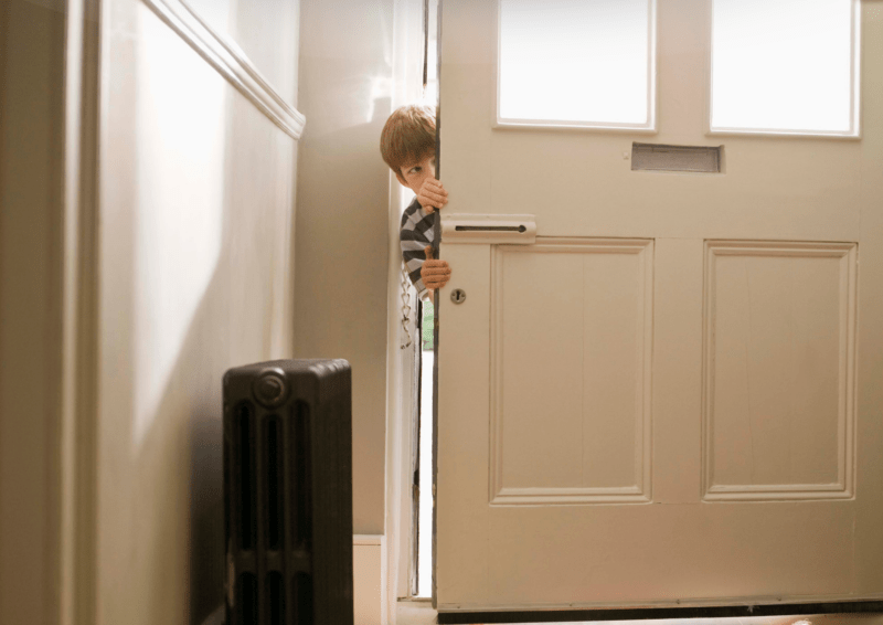 Young child arriving to a new emergency placement.