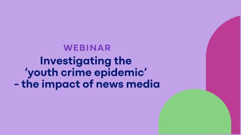 Youth crime epidemic news media influence Anglicare event